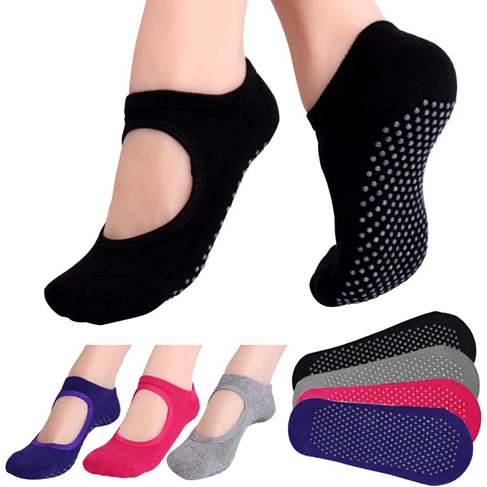 No Show Sock Women - Sem costas antiderrapante fitness pilates meias