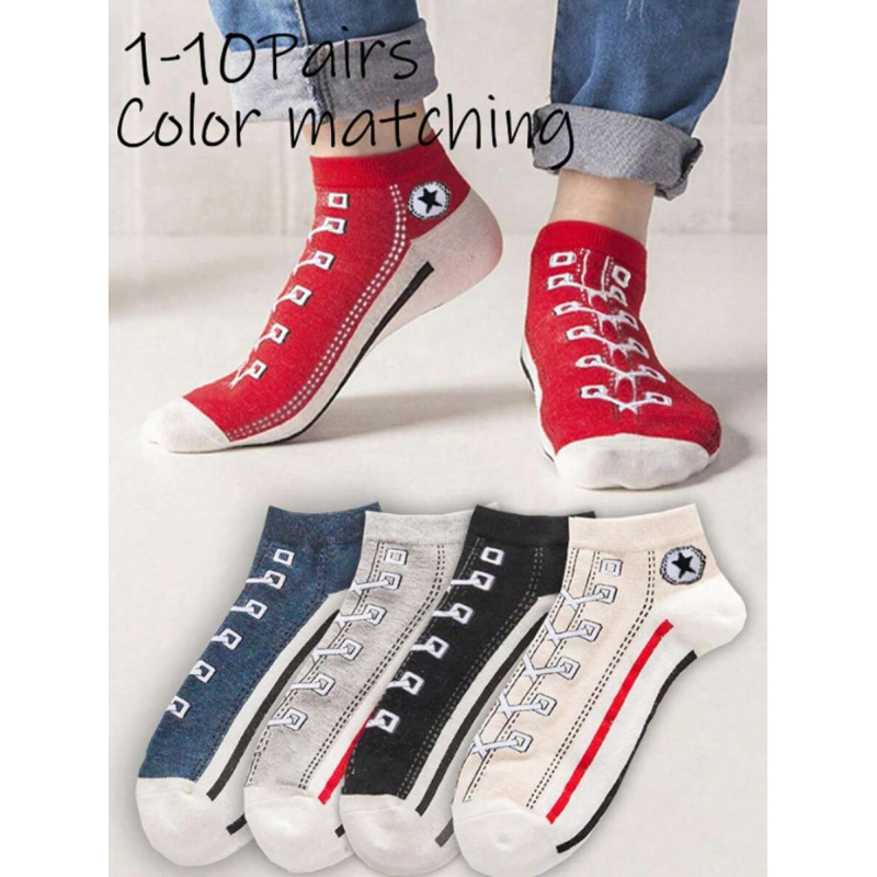 Ankle Sock Low Cut - 5/10 Pares de Meias de Tornozelo