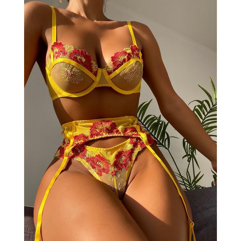 Silk Sock Bamboo - Biquíni moda renda bordado meias sexy