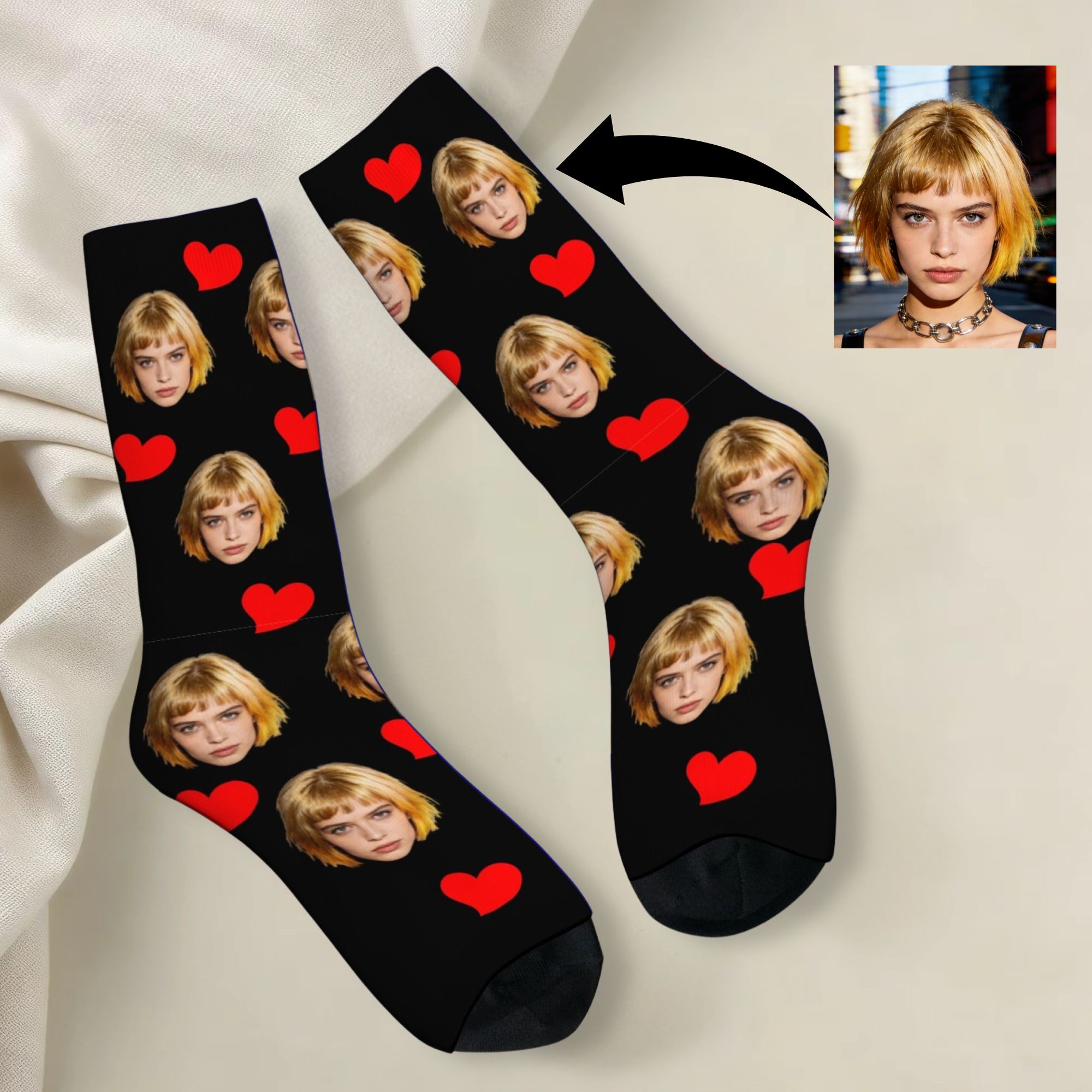 Dress Sock Men - Meias Personalizadas com Design de Avatar