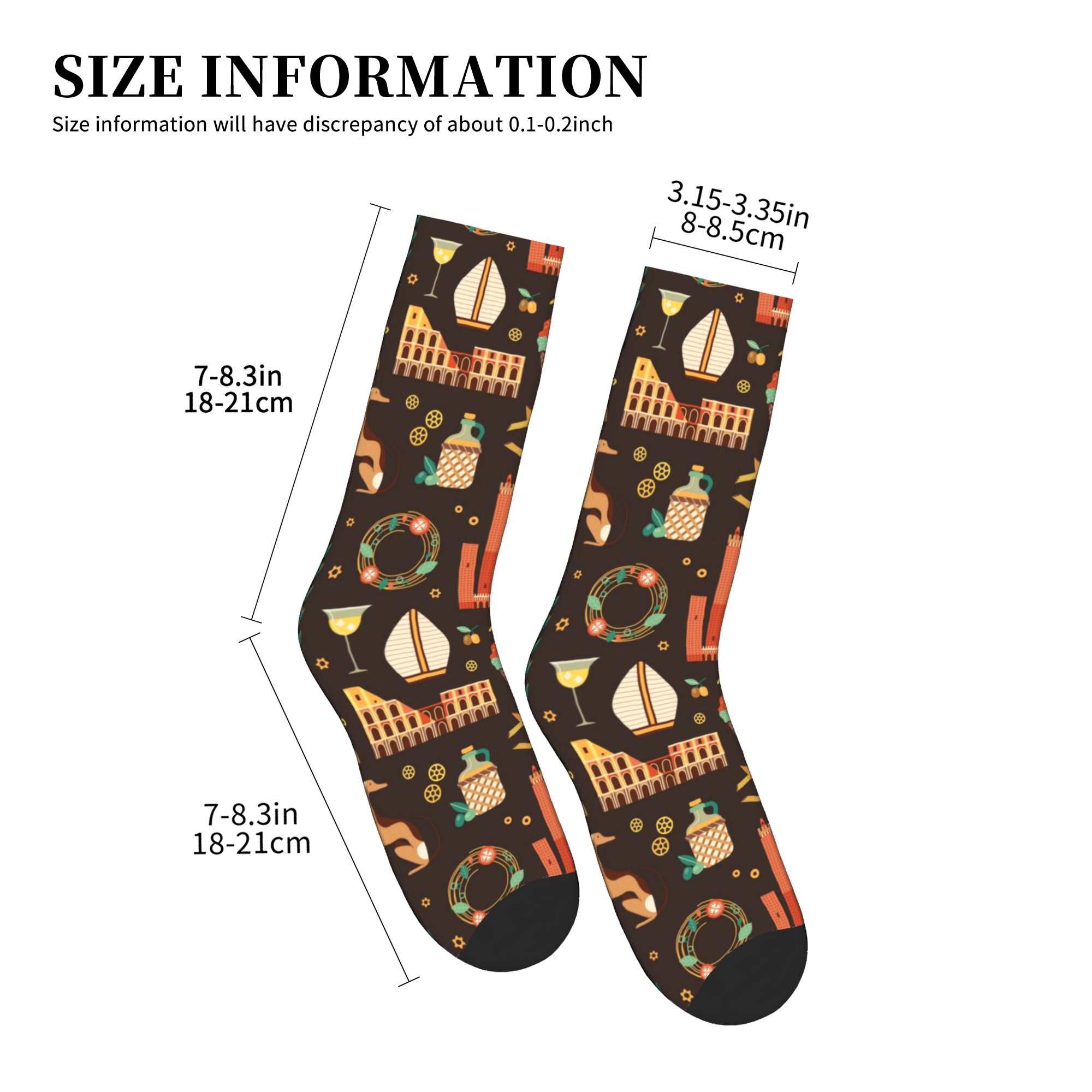 Meias de viagem da Itália, com - Dress Sock Men avaliação e preço